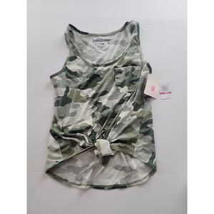 Rebellious One Camo Tank Top Extra Small Green